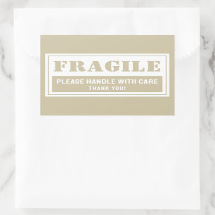 Fragile Handle With Care Mailing and Packaging Rectangular Sticker