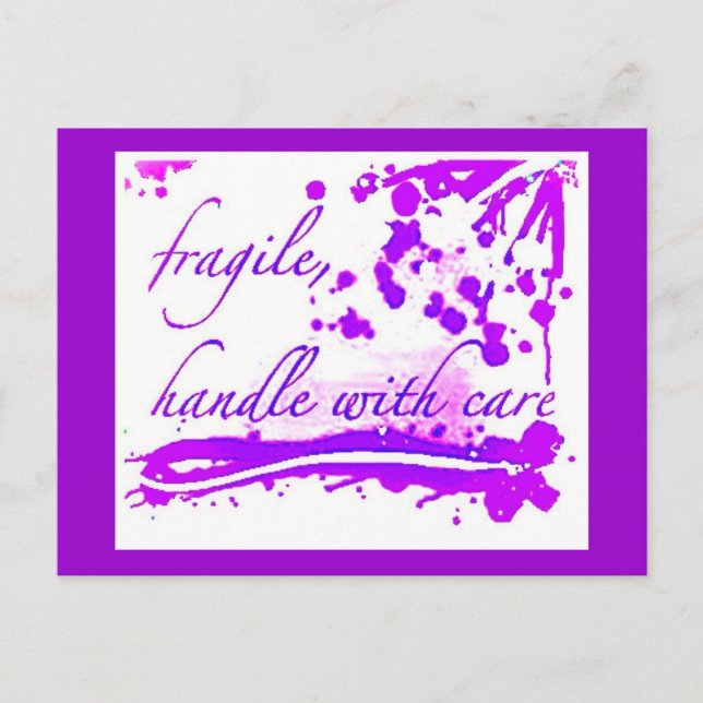 fragile handle with care postcard (Front)