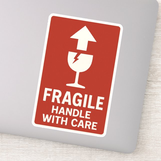 Fragile Handle With Care Shipping Label Design (Detail)
