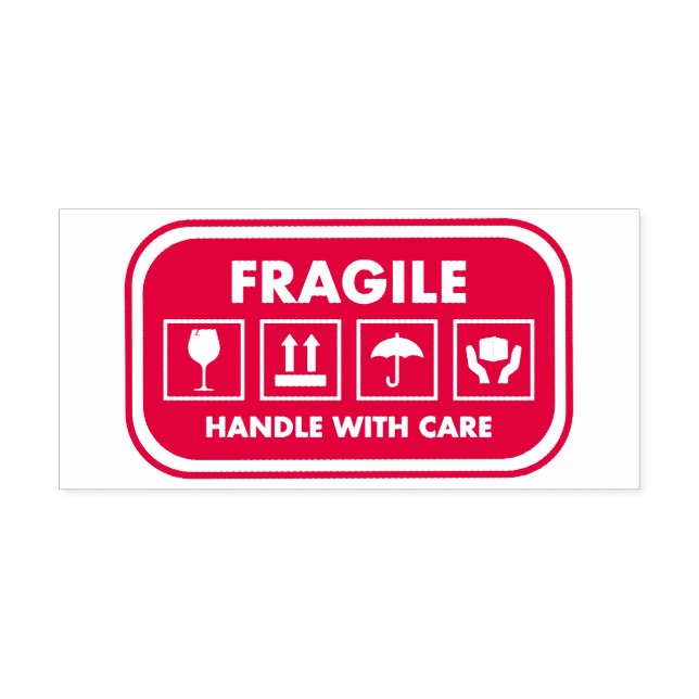 Fragile Handle with Care signs Self-inking Stamp (Design)
