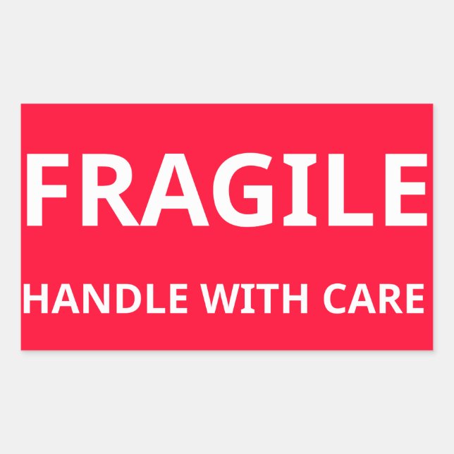 Fragile Handle with Care Sticker (Front)