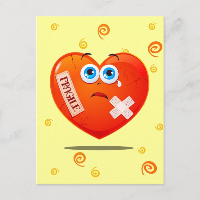 Fragile heart, postcard (Front)