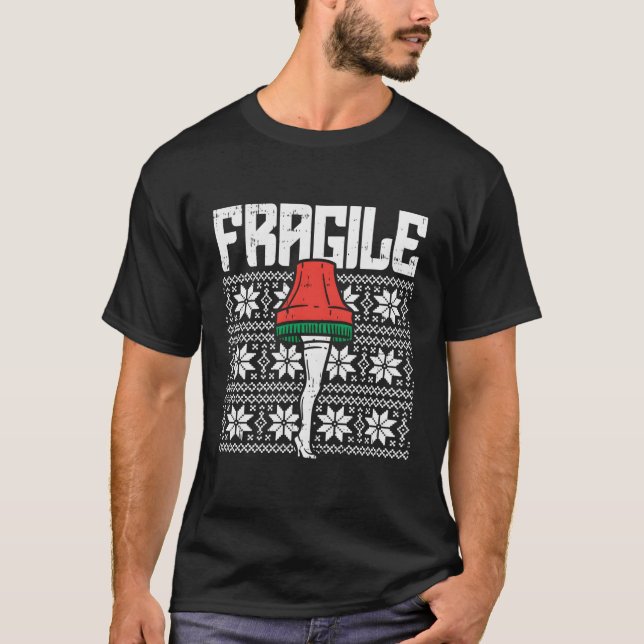 Fragile Leg Lamp Ugly Christmas Sweater Funny Xmas (Front)