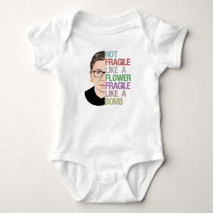 Fragile Like a Bomb RBG Baby Bodysuit