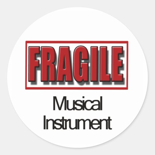 Image of Fragile Musical Instrument Stickers