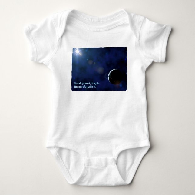 Fragile Planet Baby Bodysuit (Front)