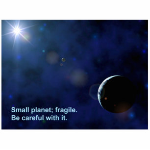 Fragile Planet Photo Sculpture Magnet