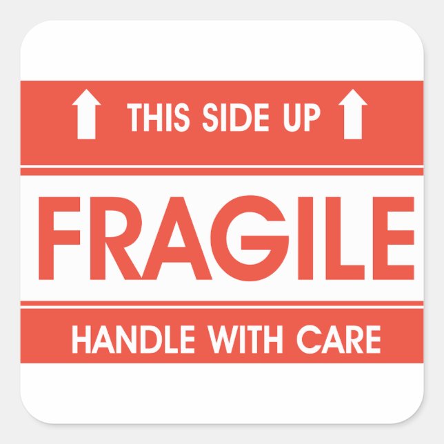 Fragile Sign Stickers (Front)