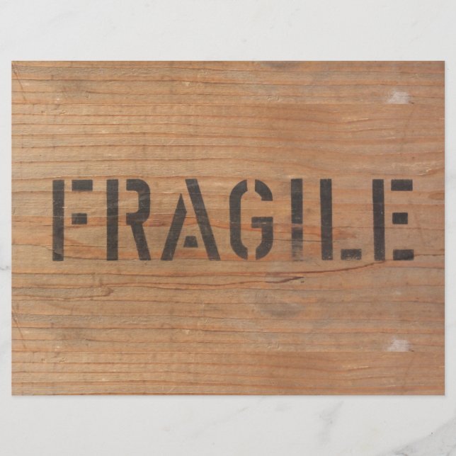 Fragile Stamped on Wood (Front)