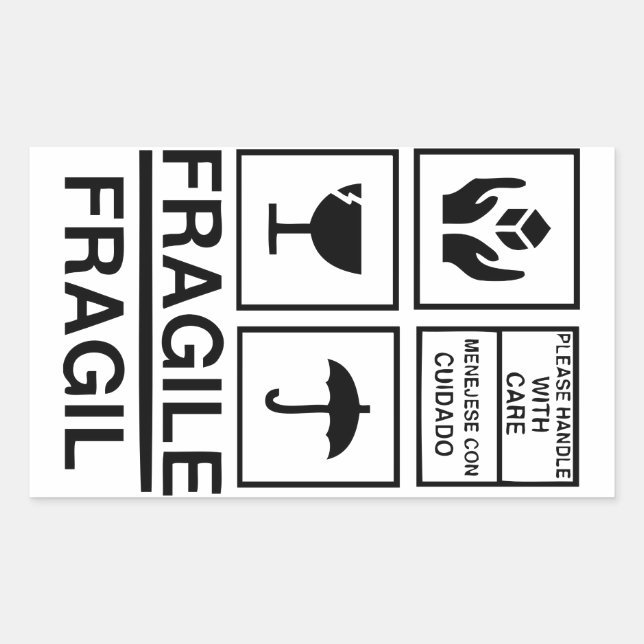 Fragile Warning sticker (Front)