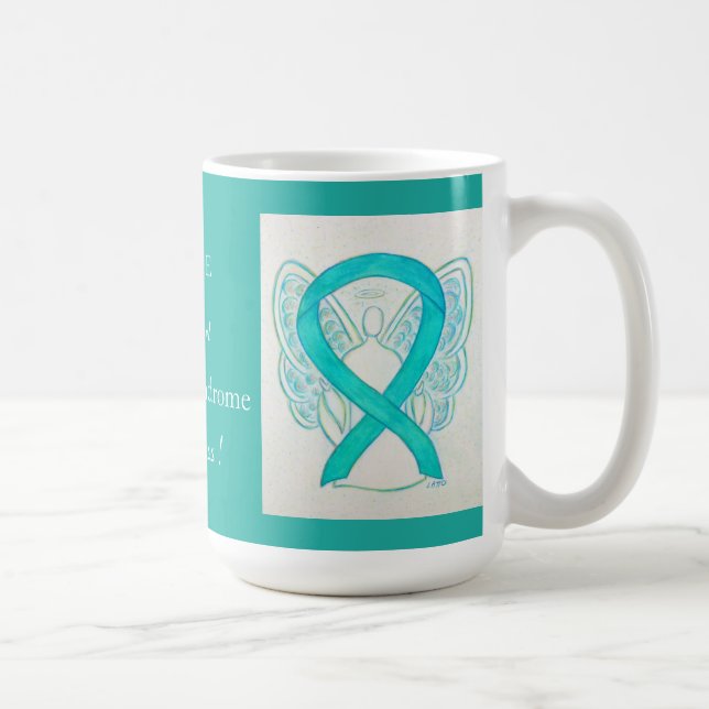 Fragile X Syndrome Awareness Ribbon Angel Mug (Right)