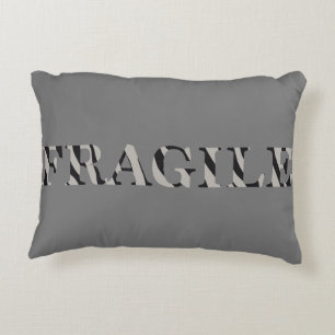 Fragile Zebra Decorative Cushion