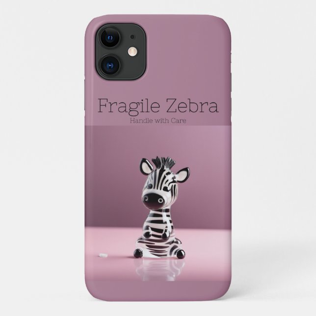 Fragile Zebra: Handle with Care Case-Mate iPhone Case (Back)