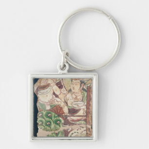 Fragment depicting a Buddhist paradise Key Ring