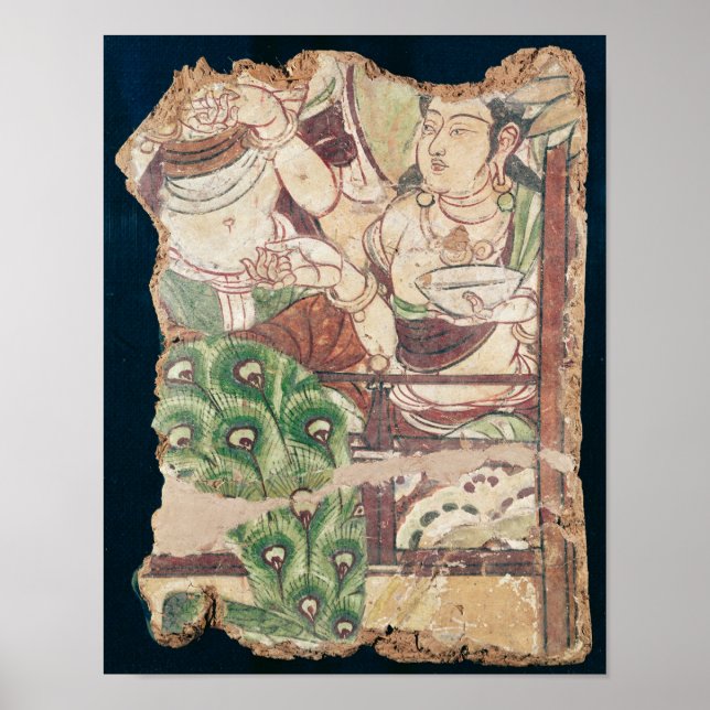Fragment depicting a Buddhist paradise Poster (Front)