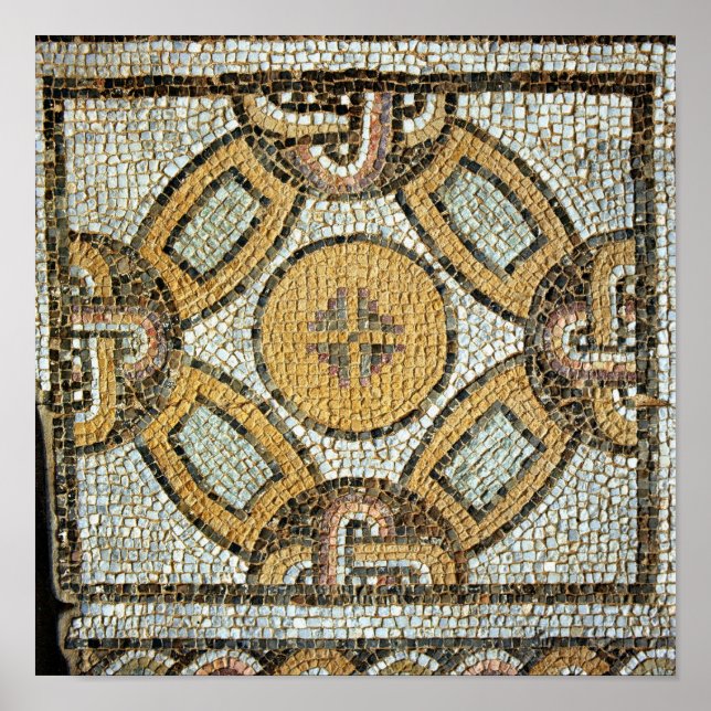 Fragment from the floor of the Roman Baths Poster (Front)