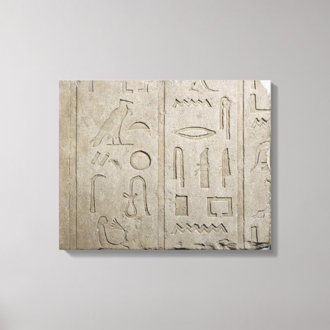 Fragment of a hieroglyphic inscription canvas print (Front)