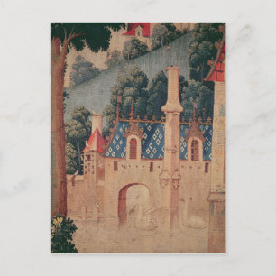 Fragment of a mediaeval tapestry postcard