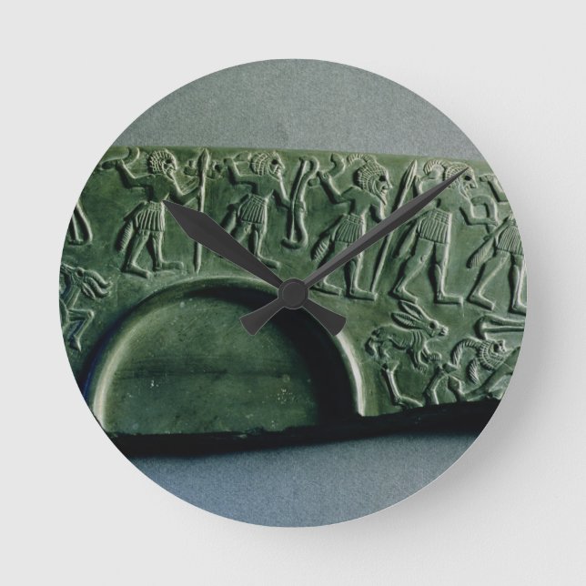 Fragment of a palette with a hunting scene, from A Round Clock (Front)