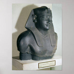 Fragment of an Egyptian style statue of Ptolemy I Poster