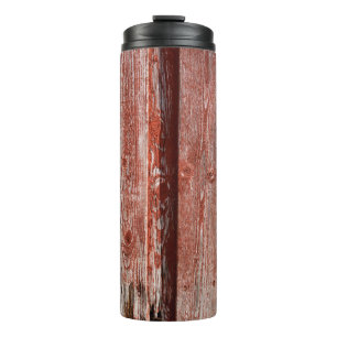 Fragment of an old painted wooden wall. Background Thermal Tumbler