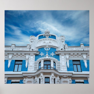 Fragment of Art Nouveau style (Jugenstil). The arc Poster