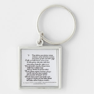 Fragment of Dante's  'Divina Commedia' Key Ring
