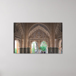 Fragment of the design of the Alhambra. Canvas Print