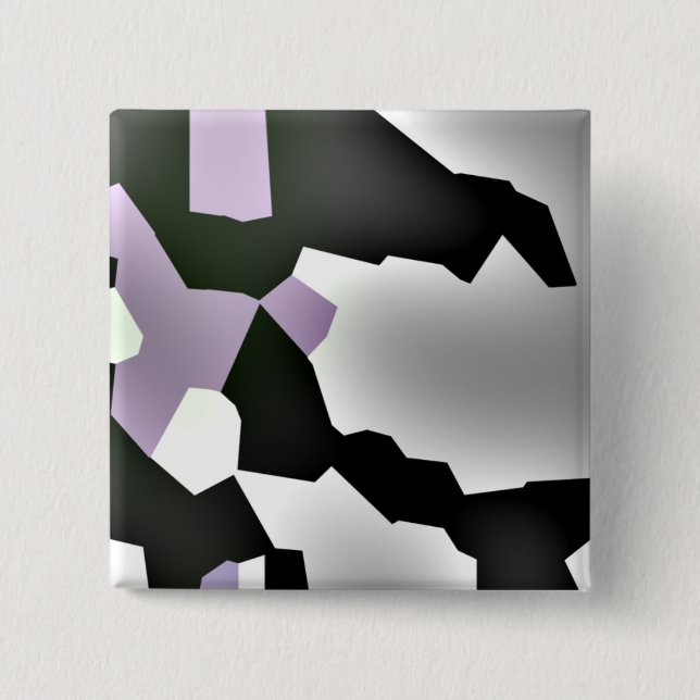 "Fragmented Dream" Digital Abstract Art 15 Cm Square Badge (Front)
