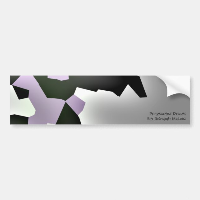 "Fragmented Dreams" Geometric Art Bumper Sticker (Front)