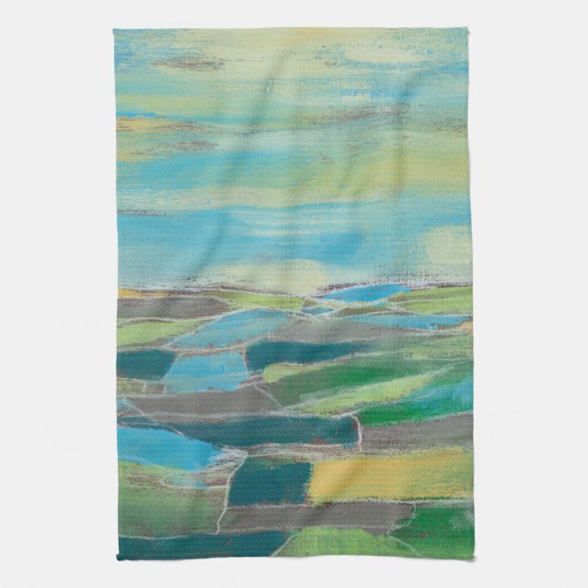 Fragmented Field I Tea Towel (Vertical)