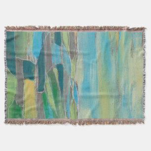 Fragmented Field I Throw Blanket