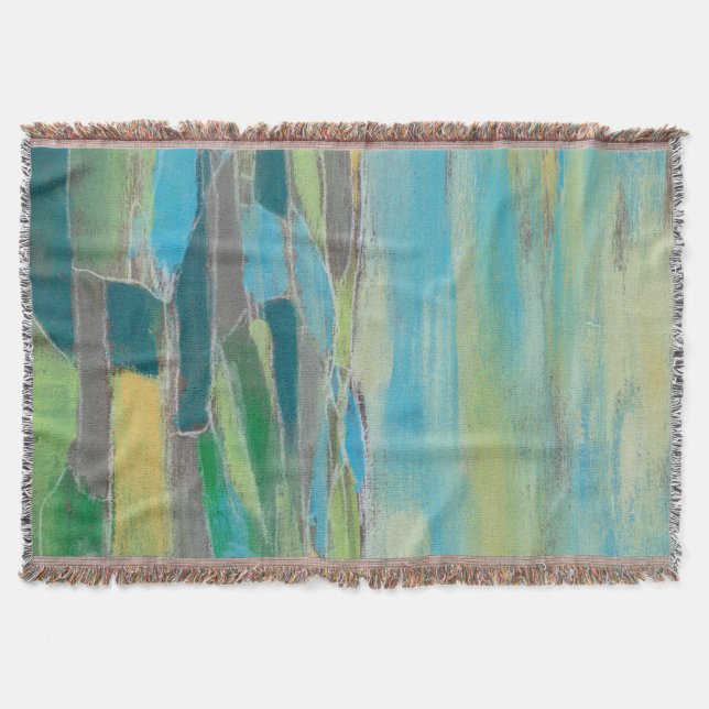 Fragmented Field I Throw Blanket (Front)