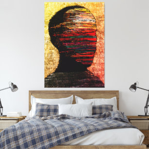 Fragmented Identity – Colourful Abstract Thread Ar Canvas Print