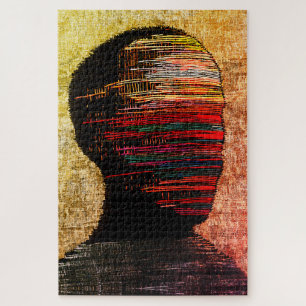 Fragmented Identity – Colourful Abstract Thread Ar Jigsaw Puzzle