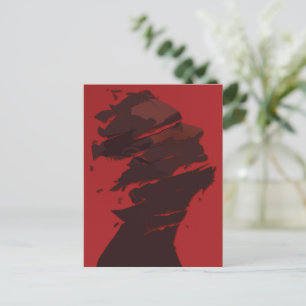 Fragmented Identity in Shades of Red Postcard