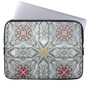 Fragmented Mandala Collage Laptop Sleeve