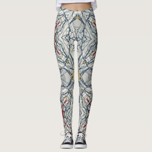 Fragmented Mandala Collage Leggings