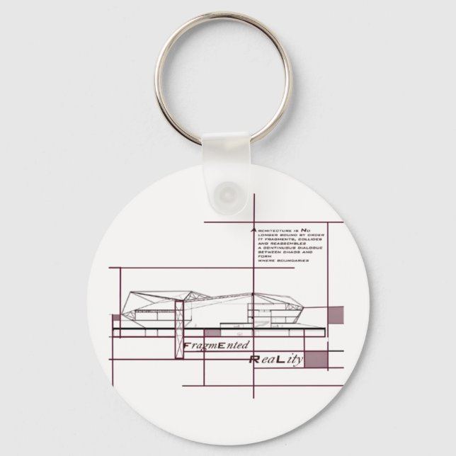 Fragmented Reality – Architectural Expression Key Ring (Front)