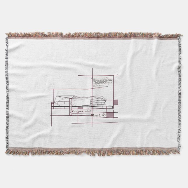 Fragmented Reality – Architectural Expression Throw Blanket (Front)