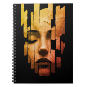 Fragmented Serenity – Surreal Digital Portrait Notebook