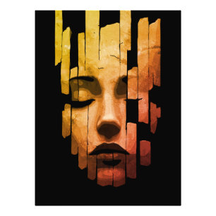 Fragmented Serenity – Surreal Digital Portrait Photo Print