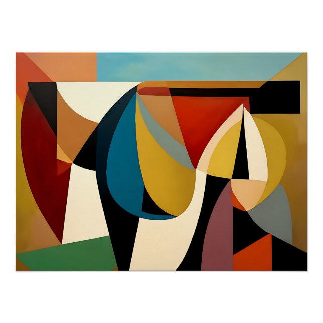 Fragmented Surreal Cubism Poster (Front)