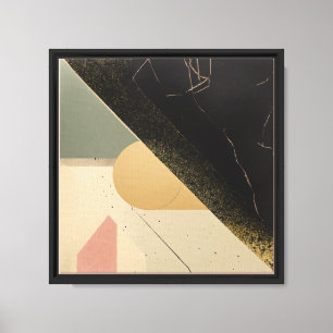 "Fragments: A Minimalist Pastel Riso-Textured Canvas Print