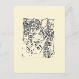 Fragments d'Arts 1 Surreal Drawing Postcard