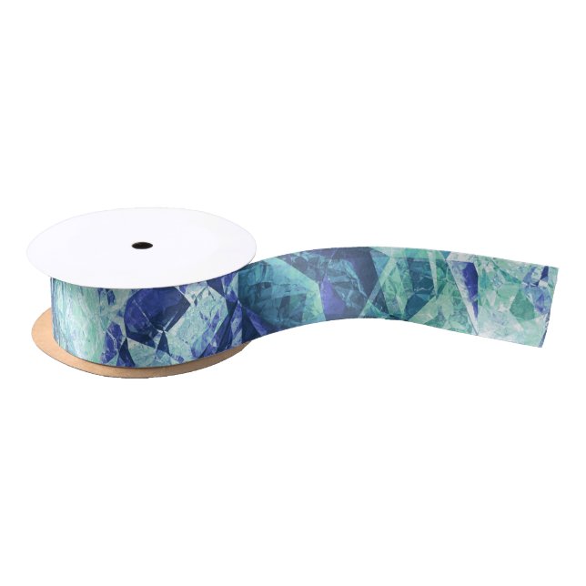 fragments of memories, in blue and green : satin ribbon (Spool)