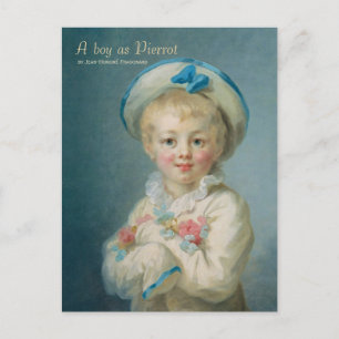 Fragonard A boy as Pierrot CC1070 Child portrait Postcard