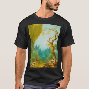 Fragonards A Game of Horse Rider in Vibrant Tones T-Shirt