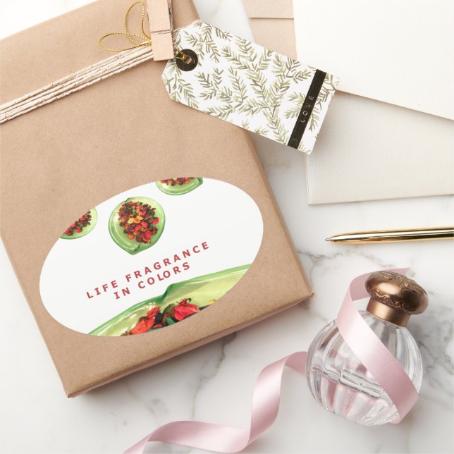 Fragrance of Life: Potpourri Inspirational Message Oval Sticker (Gifting)