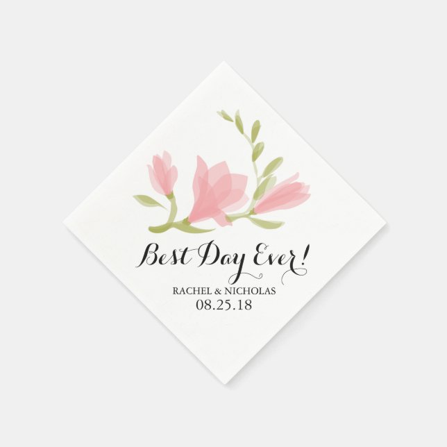 Fragrant Freesia Petals | Best Day Ever! Napkin (Corner)